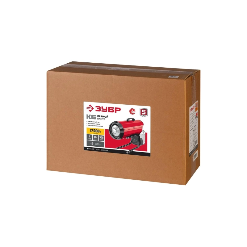 Тепловая пушка дизельная 17 кВт, прямой нагрев ЗУБР (ДП-К6-17)