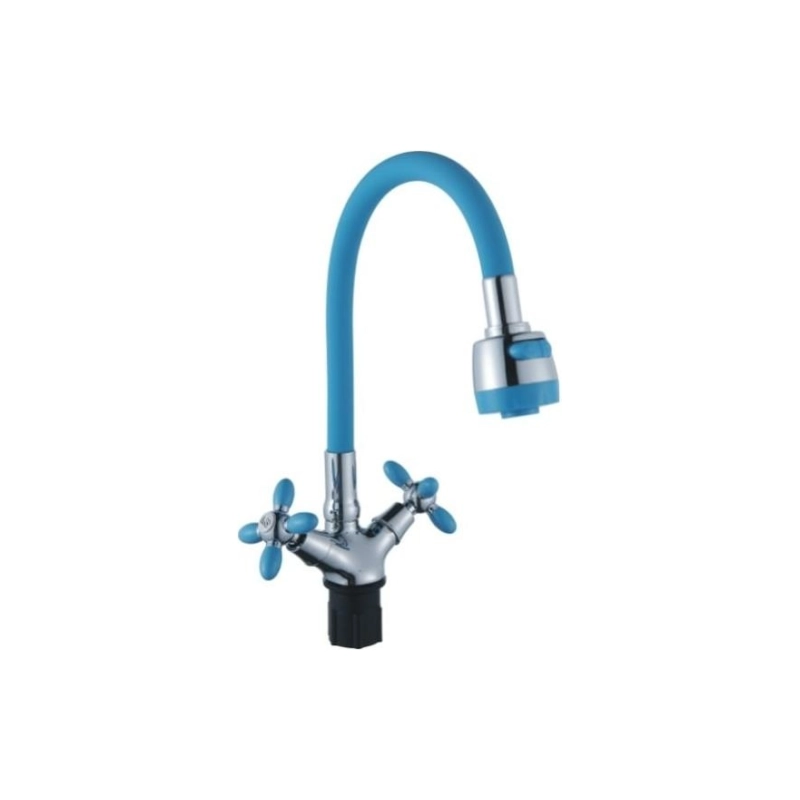 Смеситель Эверест кухня с гибк.излив(крепл.гайка) В57-071D