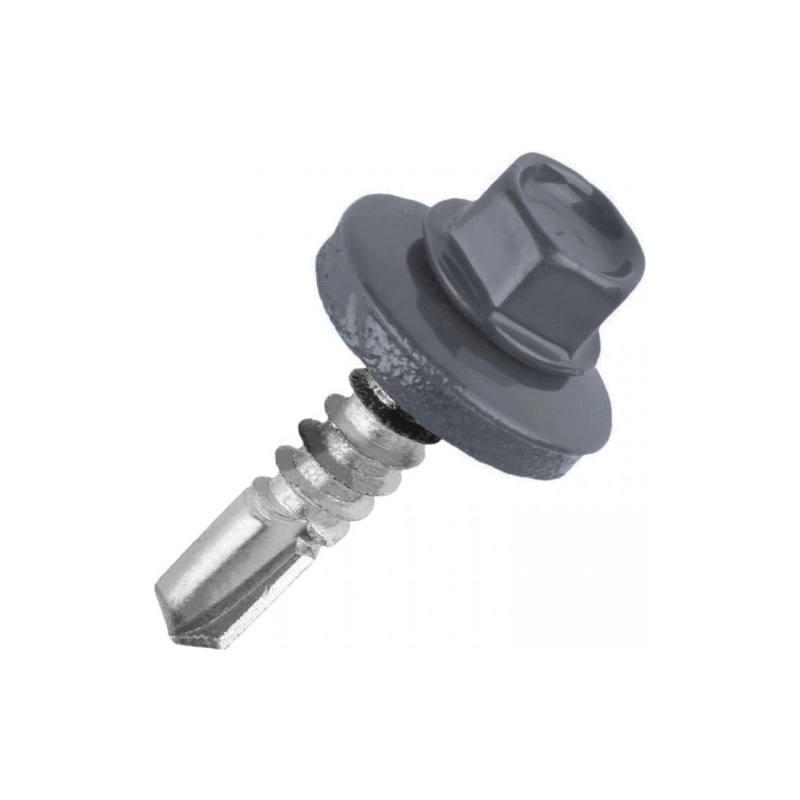 Саморез оцинк. с полимер. покр. (тёмно-серый) 7024 (5,5*19)