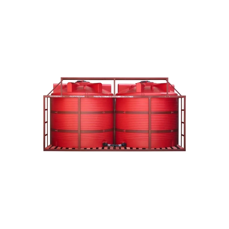 РТ Кассета 2*5000 для транспортировки ЖКУ с трапом, система Каскад, красная В2120мм Д4120 Ш2080