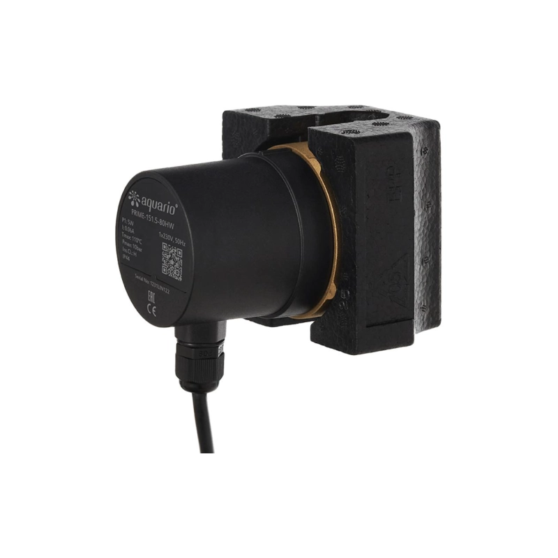 Насос циркуляционный AQUARIO PRIME-151.5-80HW для ГВС (0,005кВт,15л/мин,Hmax=1,5м), 89975