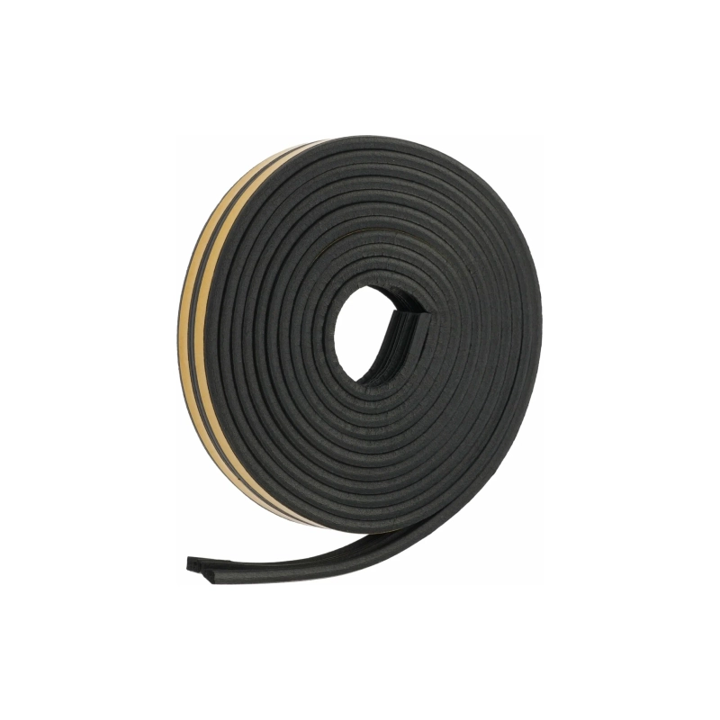 Уплотнитель резиновый самокл. тип Е 9 мм х4 мм черн (150м) (1/6)