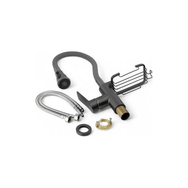 Смеситель Diadonna д/кухни с гибк. изливом c мыльницей D168-41QH