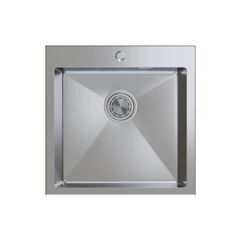 Мойка настол. монтаж 53*43 (3,0) вып 3 1/2 20см с сифоном (сатин) Mixline PRO с Фаской