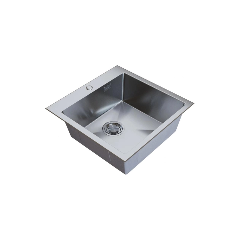 Мойка настол. монтаж 50*50 (3,0) вып 3 1/2 20см с сифоном (сатин) Mixline PRO с Фаской