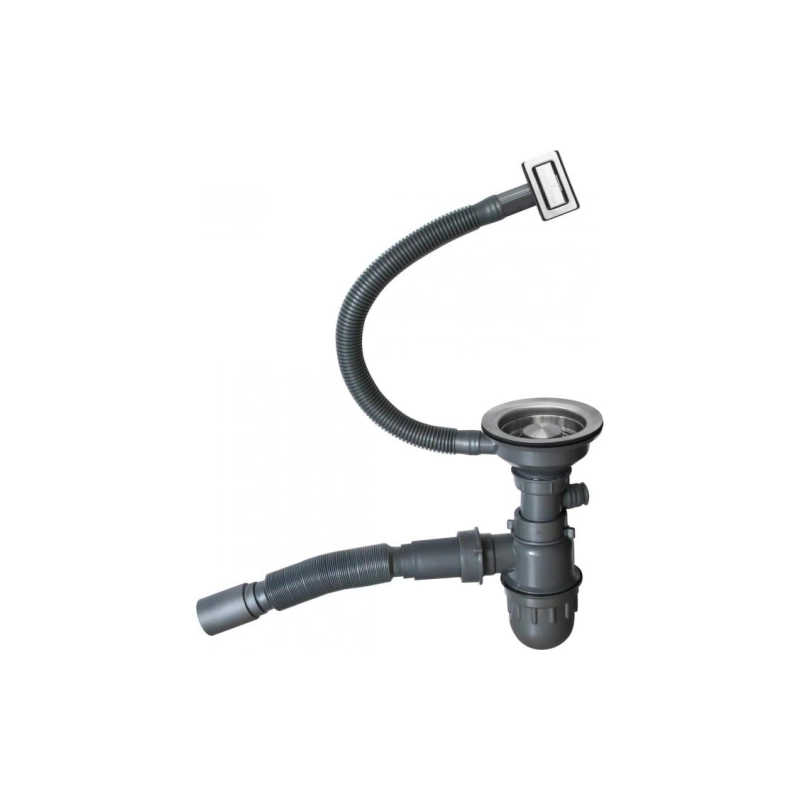 Мойка настол. монтаж 50*50 (3,0) вып 3 1/2 20см с сифоном (сатин) Mixline PRO с Фаской