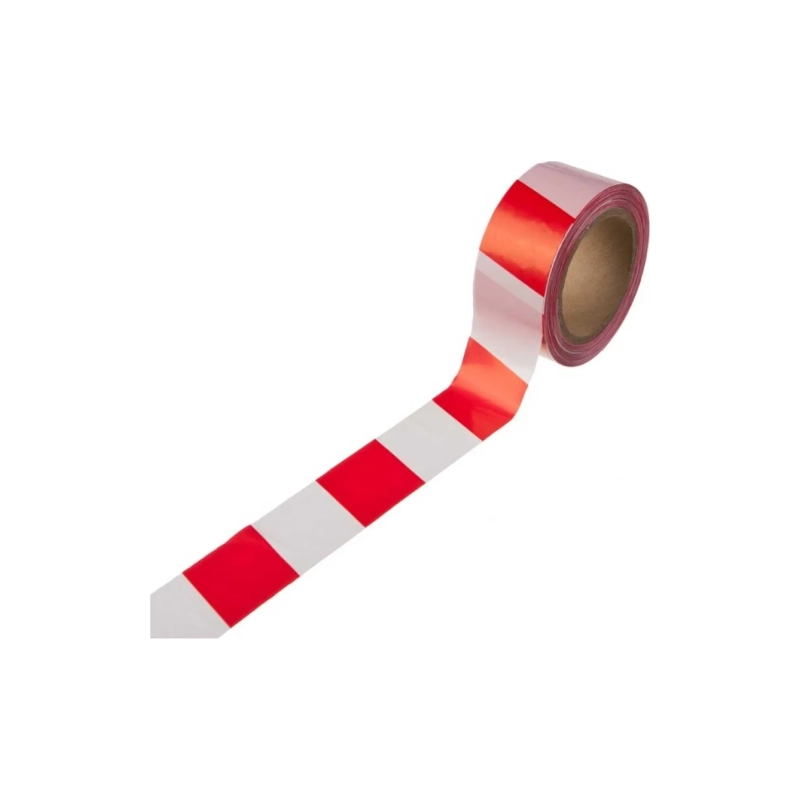 Лента сигнальная ЗУБР красно-белая, 50мм х 200м (12240-50-200)