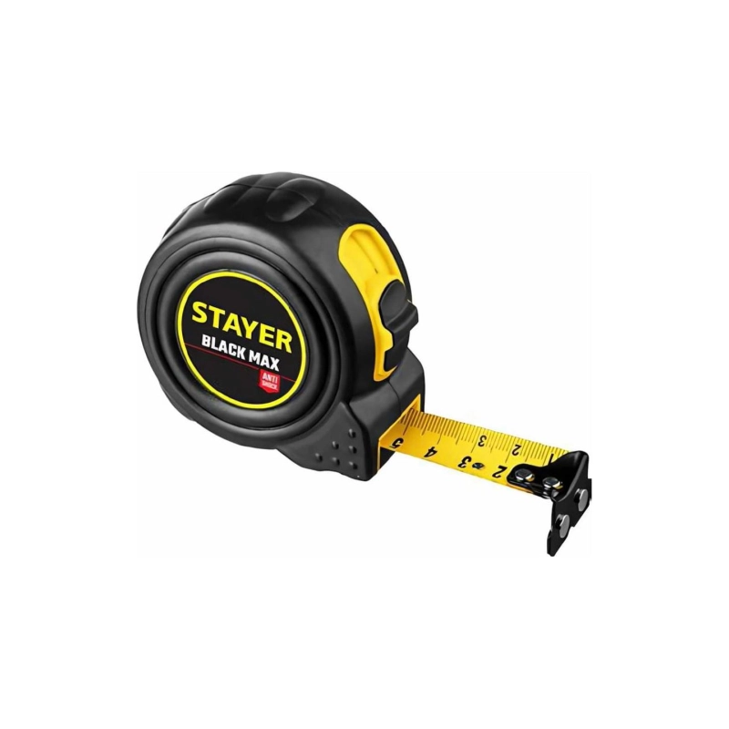 STAYER Рулетка 10 м х 25 мм 2-мя фиксаторами BlackMax (3410-010)