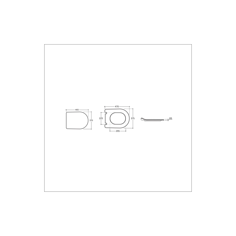 Сиденье для унитаза съемное с сист. плавного опускания с крышкий Бергамо Slim ЖС