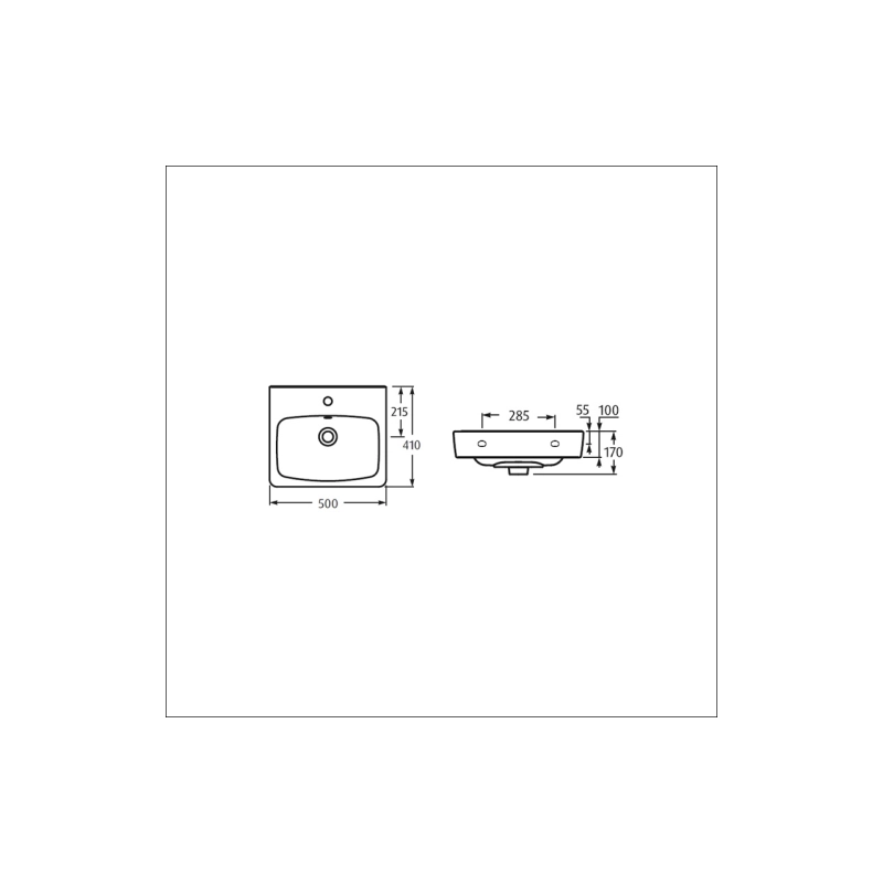 Умывальник с пьедесталом Нео-50