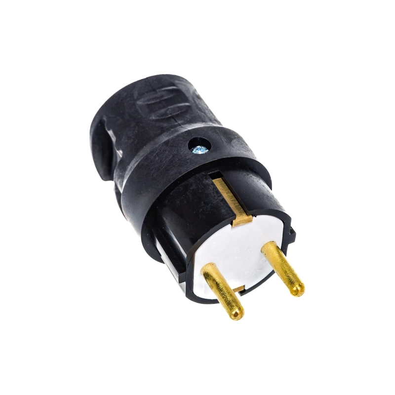 Вилка штепсельная с з/к (каучук) В16-416