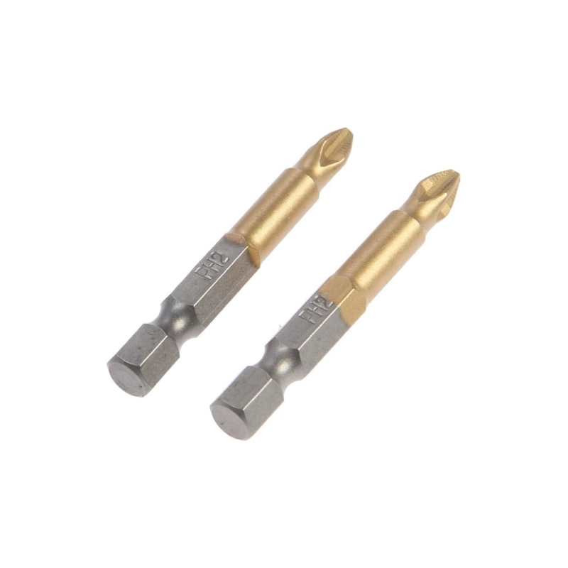 СЛ Биты TUNDRA, намагнич, сталь S2, 58-60 HRC, TiN, PH2*50 мм, (2 шт) (1414804)