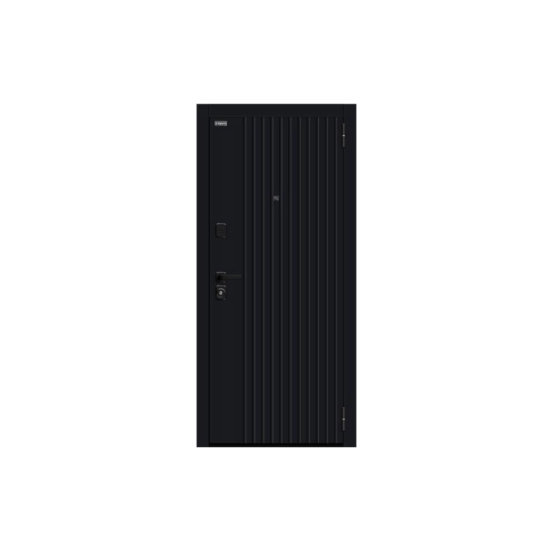 Дверь входная R-3 Граффити-32/SBlack 2050/860 Правая /Black/Shell/white Pro/Лунный камень