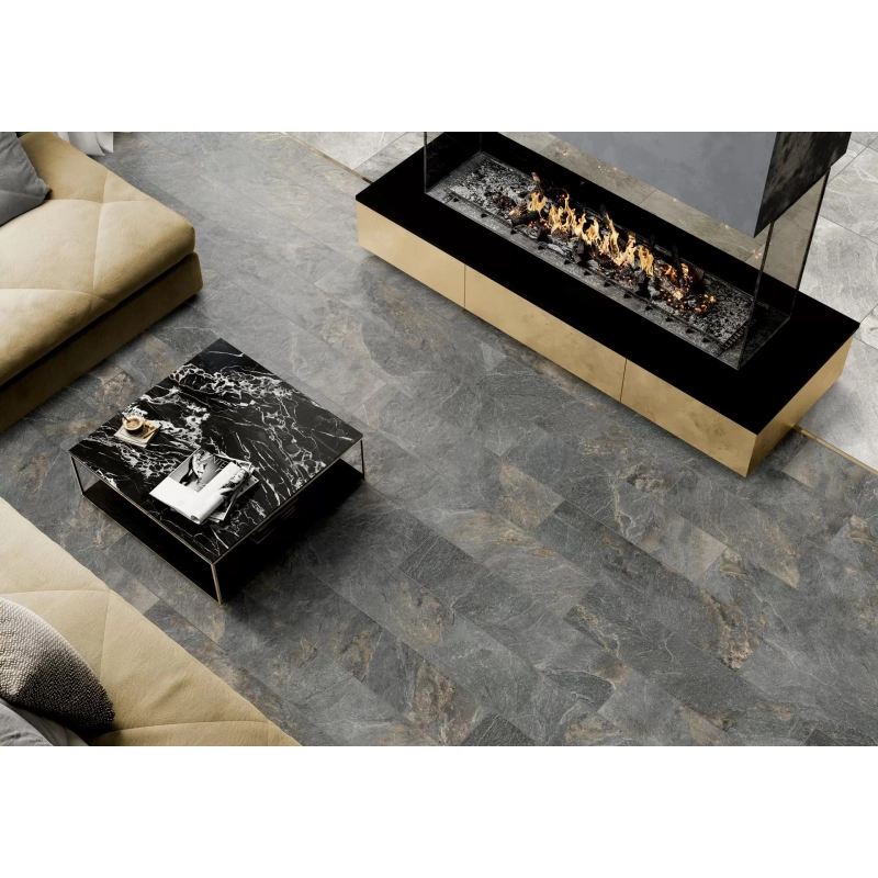 Santorini Black GP2090SNN99L Керамогранит лаппатированный 200*900 (9 шт в уп/72,9 м в пал)