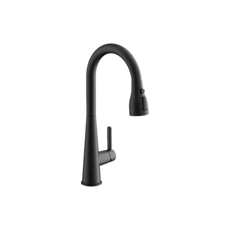 B74816-7 Смеситель BELZ однорычаж. д/кухни, нерж. сталь, черный