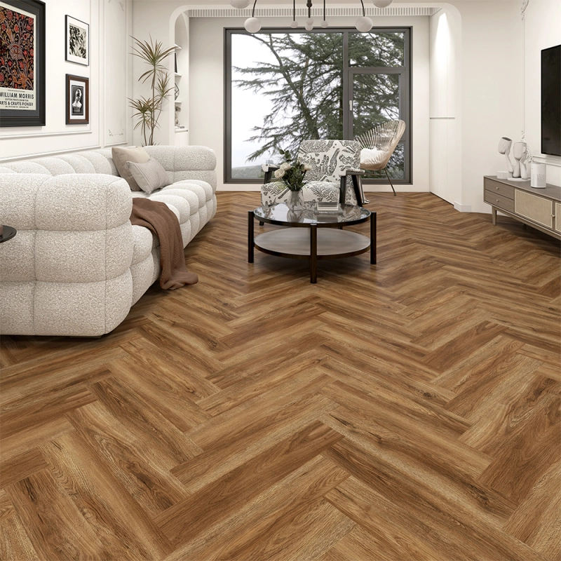 Кварцвинил SPC Royal Style (ёлка) 625*125*4 (26шт.=2,03125 м.кв. упак.) Дуб Корунд м.кв.