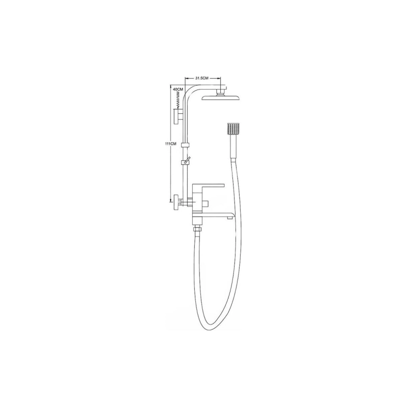 Стойка душевая 3-х функциональная Р3587