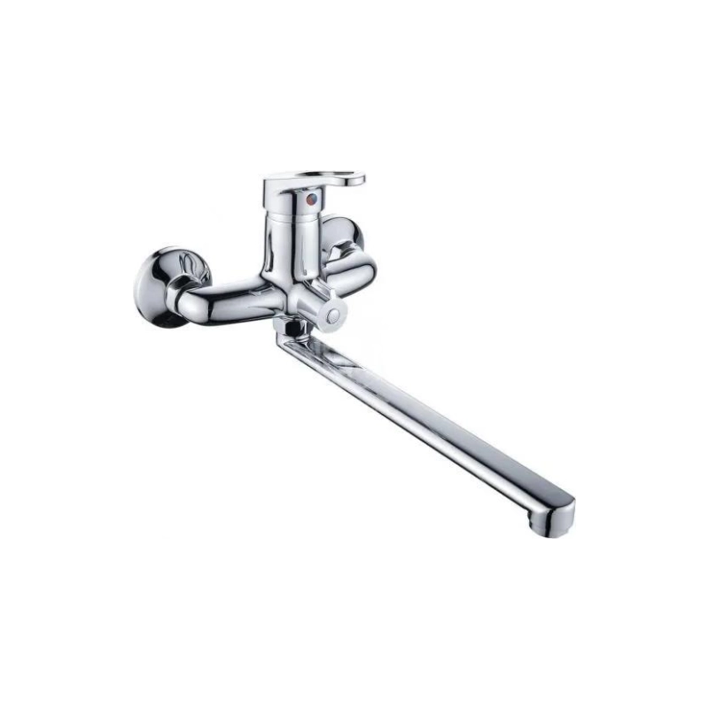 Смеситель Эверест ванна унив. с плоск.прям.излив. и пер.для душа В22-028