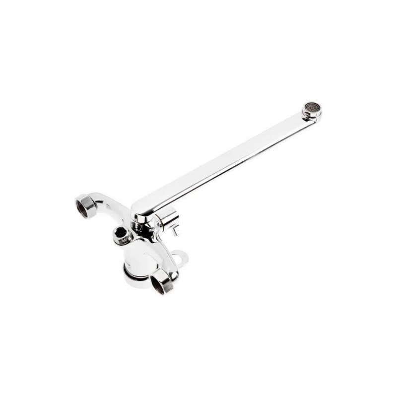 Смеситель Эверест ванна унив. с плоск.прям.излив. и пер.для душа В22-028