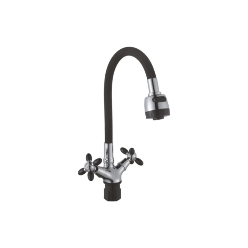 Смеситель Эверест кухня с гибк.излив(крепл.гайка) В57-071F