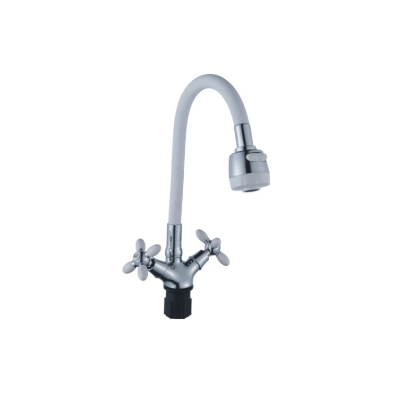 Смеситель Эверест кухня с гибк.излив(крепл.гайка) В57-071А