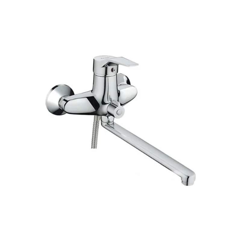 HB2263 Смеситель HAIBA д/ванны длин.излив, однорыч. переключ. в корпусе хром