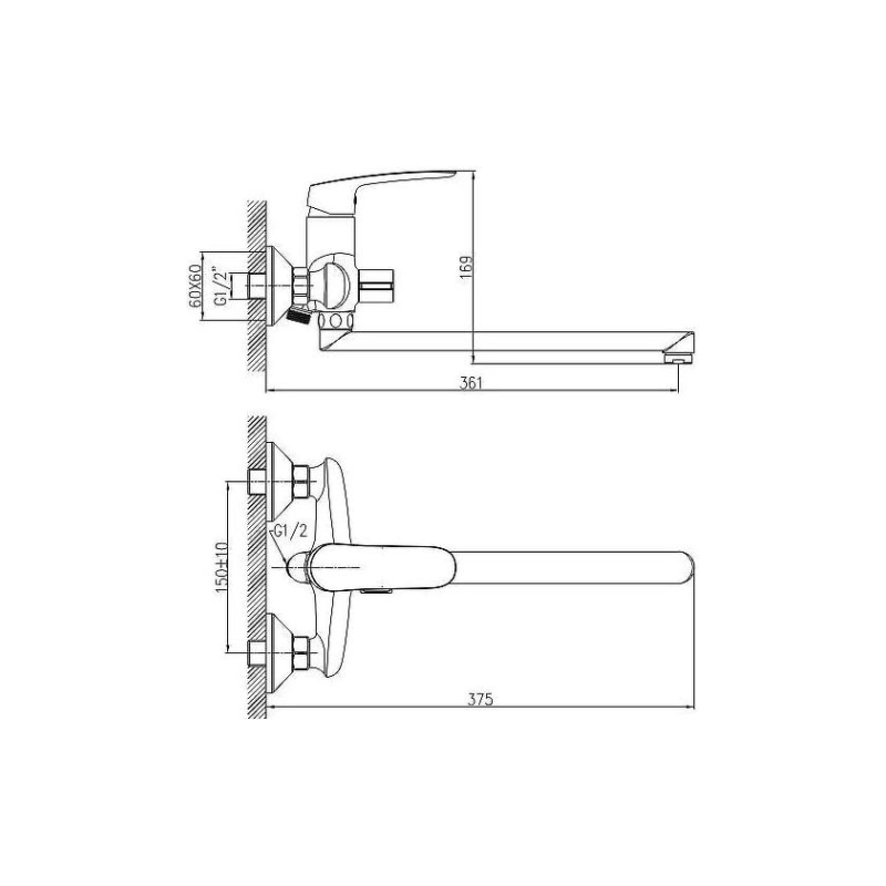 HB22183 Смеситель HAIBA д/душа