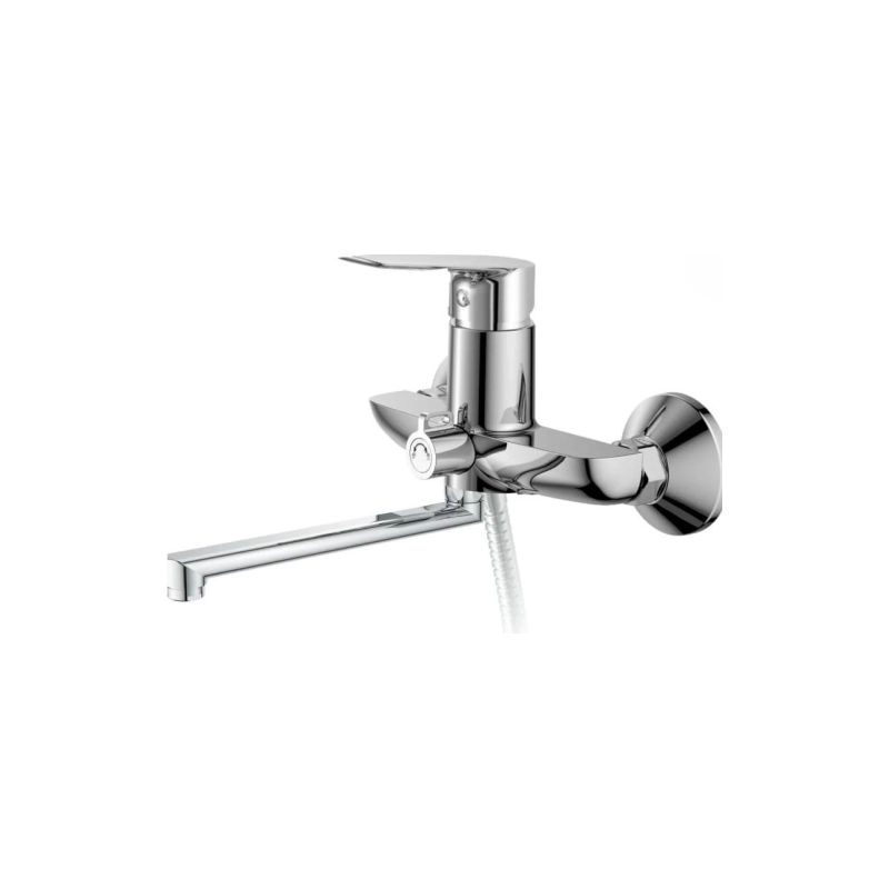 HB60506 Смеситель однорыч. HAIBA д/ванны короткий излив 20см латунь хром