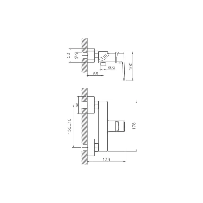 НВ55176 Смеситель HAIBA д/ванны с гигиеническим душем хром