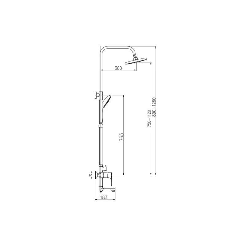 HB2415 HAIBA Душевая система
