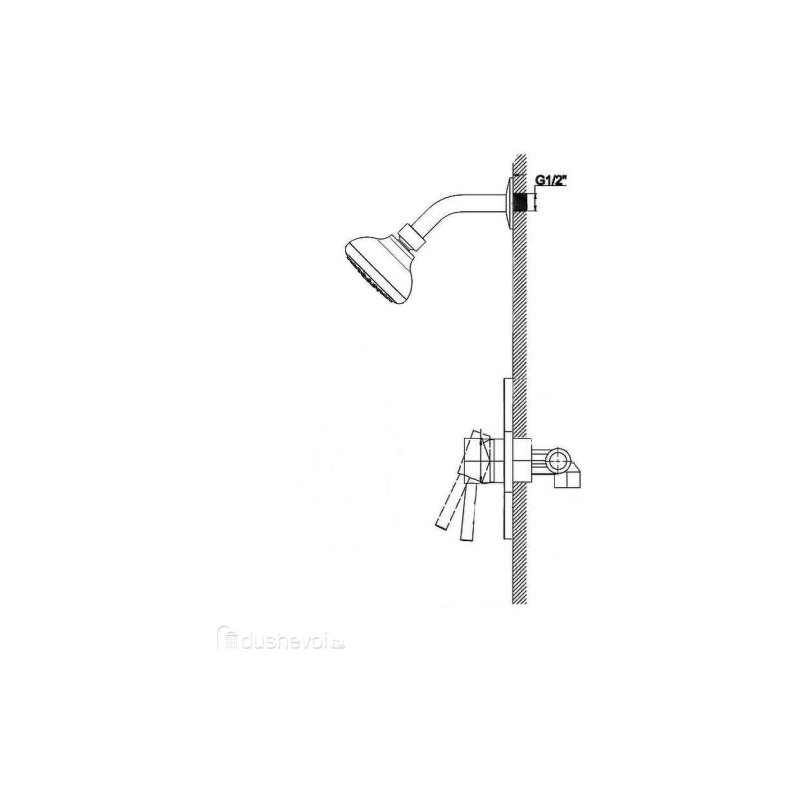 HB80088 Смеситель HAIBA д/душ.кабины