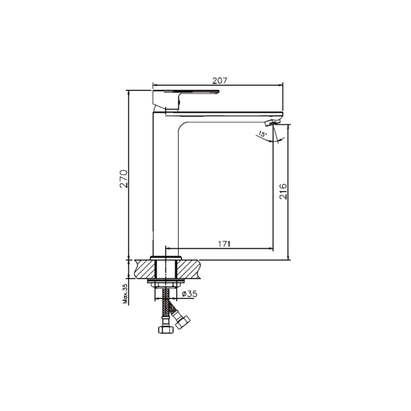 HB11505 Смеситель HAIBA д/раковины