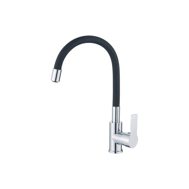 HB70112-7 Смеситель HAIBA д/мойки черн. гибк.излив