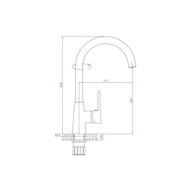 HB70074 Смеситель HAIBA д/кухни латунь