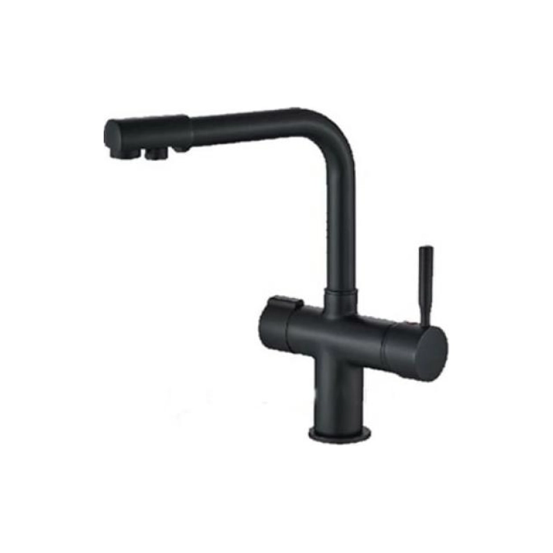 HB70088-7 Смеситель HAIBA д/кухни латунь черный с подкл.фильтра