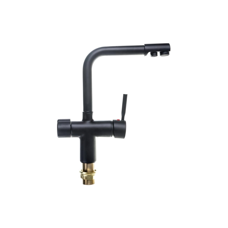 HB70088-7 Смеситель HAIBA д/кухни латунь черный с подкл.фильтра