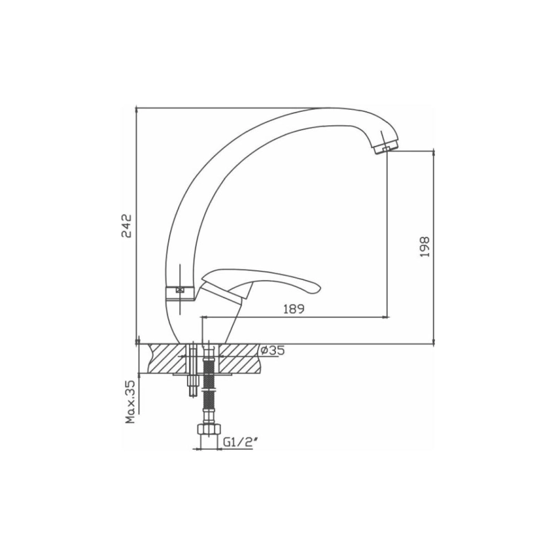 CN4103 Смеситель д/кухни